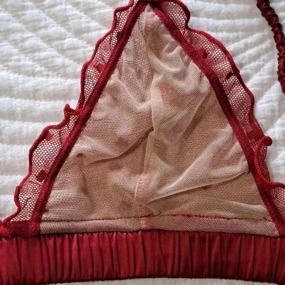 NWT Miiyu Red Hearts Bralette XS Bra - Picture 7 of 12